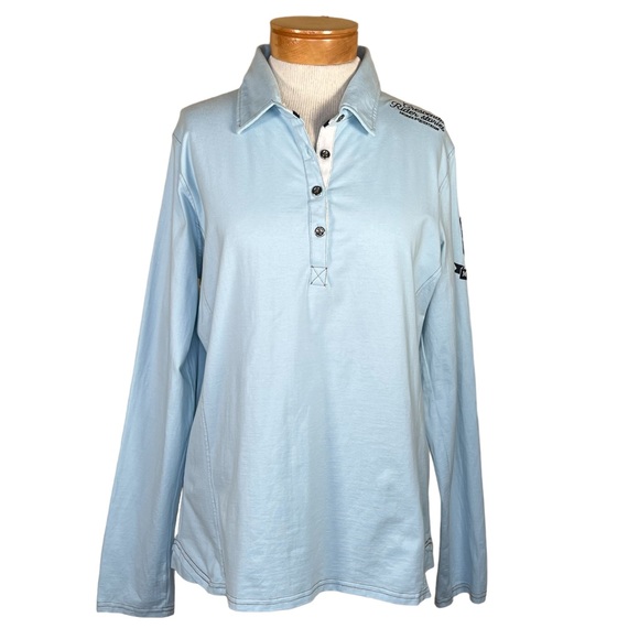 Horze Crescendo Rider Stories Long Sleeve Polo With Embroidered & Patch … - Picture 1 of 14